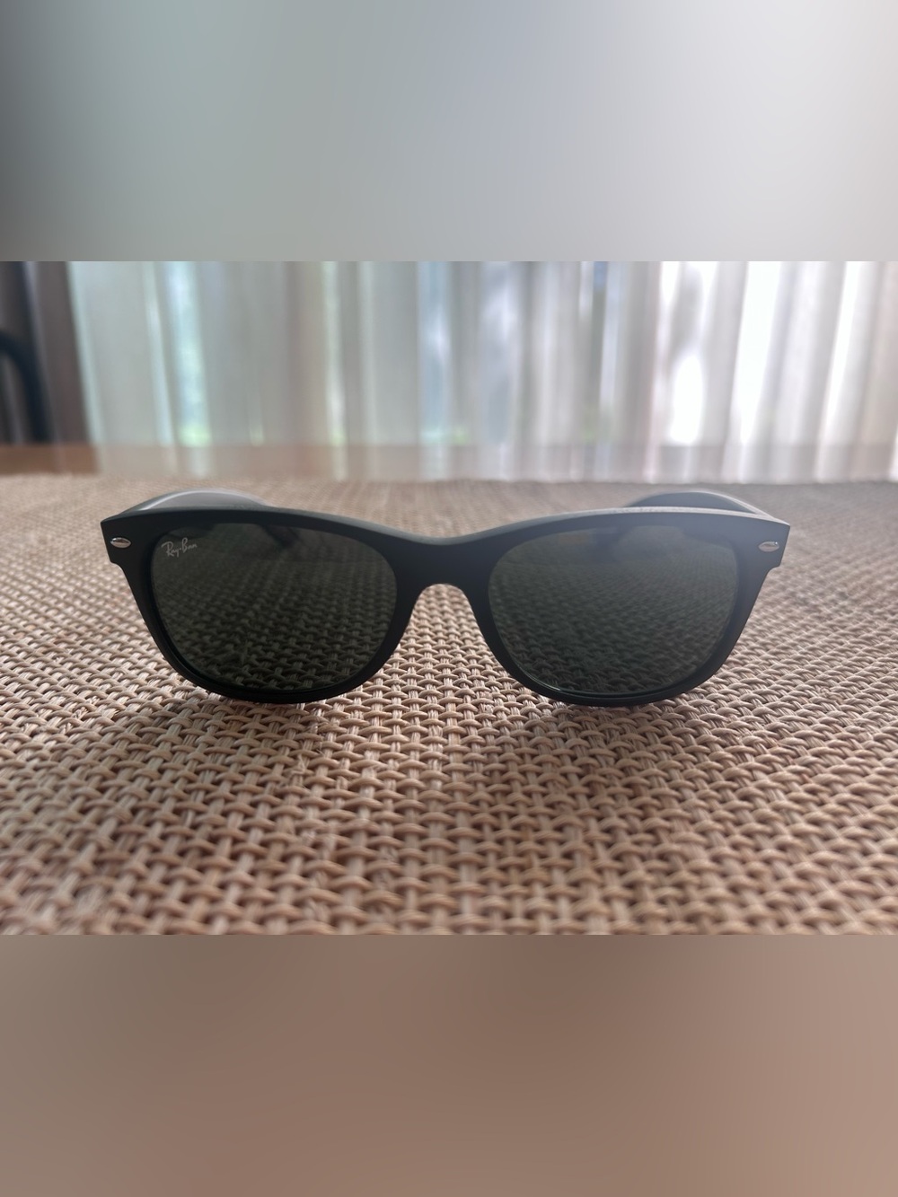 Ray-Ban RB2132 55mm Matte Black “New Wayfarer” Sunglasses with Case.